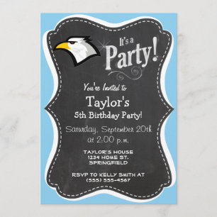 Baby Blue Eagle Invitation