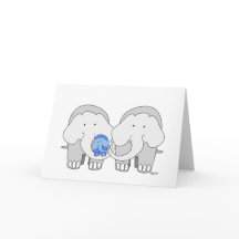 Baby Blue Elephant Card