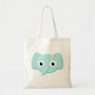 Baby Blue Elephant Drawing Tote Bag