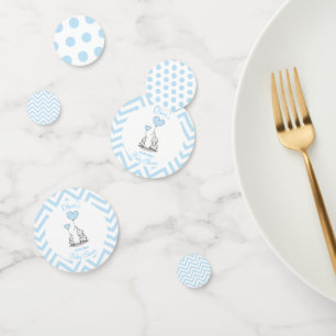 Baby Blue Elephant Personalised Baby Shower Confetti
