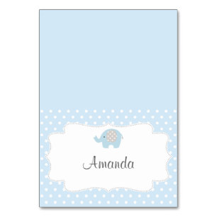 Baby Blue Elephant Place Card