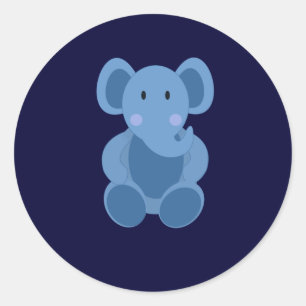 Baby: Blue Elephant Stuffed Toy Sticker