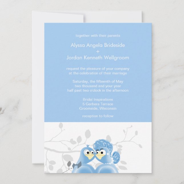 Baby Blue Eyes Elegant Spring Wedding DIY Invitati Invitation (Front)