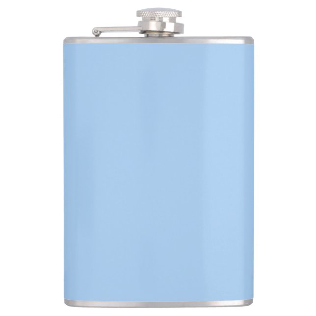 Baby blue eyes (solid colour)  hip flask (Front)