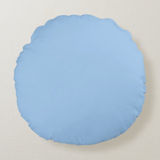 Baby blue eyes (solid colour)  round cushion (Front)