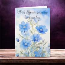 Baby Blue Eyes Watercolor Deepest Sympathy