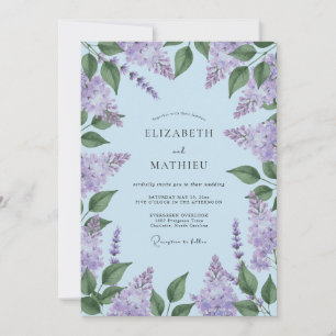 Baby Blue Fairytale Spring Wedding Invitation