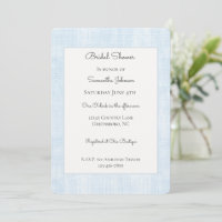 Baby Blue Faux Linen Bridal Shower