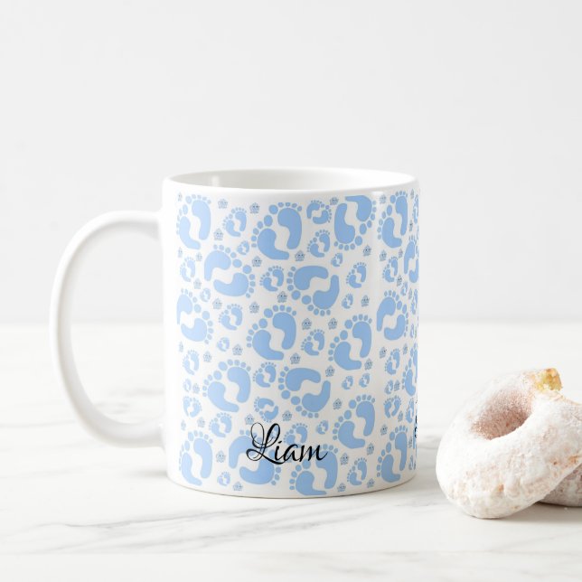 Baby Blue Feet Boys Mug (With Donut)
