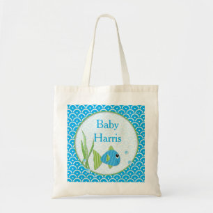 Baby Blue Fish Bag Personalised