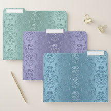 Baby Blue Floral Damask