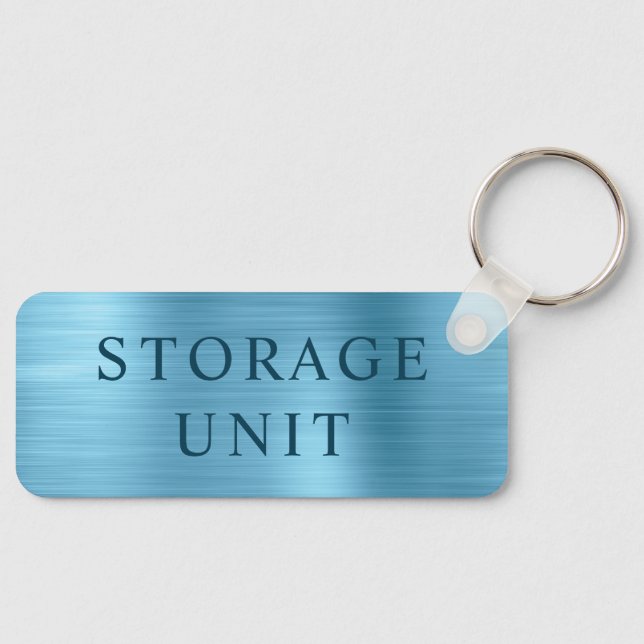 Baby Blue Foil Storage Unit Key Ring (Front)