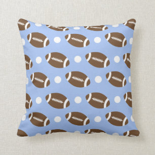 Baby Blue Football, White Polka Dots.gif Cushion
