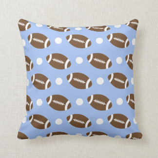 Baby Blue Football, White Polka Dots.gif Cushion
