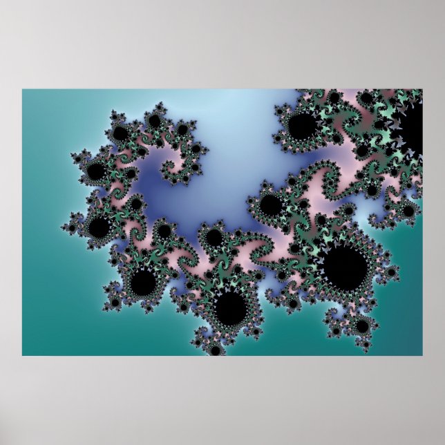 Baby Blue - Fractal Poster (Front)