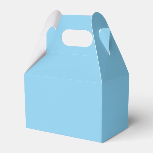 Baby Blue Gable Favour Box (Front Side)
