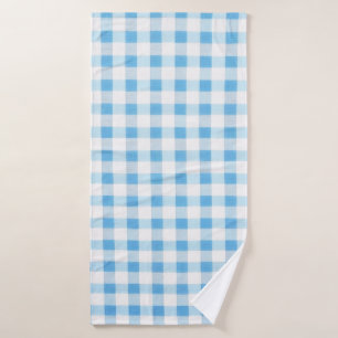 Baby Blue Gingham Bath Towel