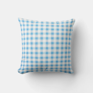 Baby Blue Gingham Cushion