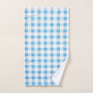 Baby Blue Gingham Hand Towel