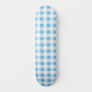 Baby Blue Gingham Skateboard