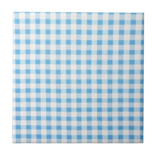 Baby Blue Gingham Tile