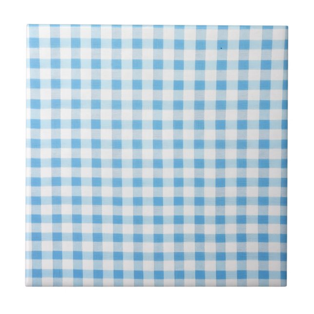 Baby Blue Gingham Tile (Front)