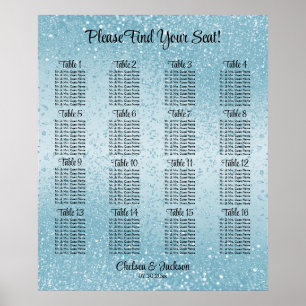 Baby Blue Glitter - 16 Seating Chart