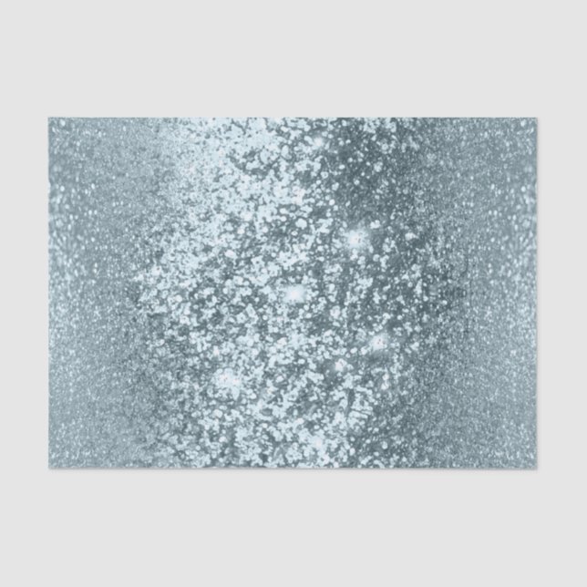 Baby Blue Glitter Background  Tissue Paper (Front)