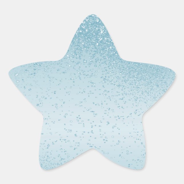 Baby Blue Glitter Star Sticker (Front)