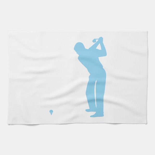 Baby Blue Golf Tea Towel (Horizontal)