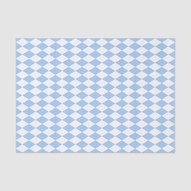 Baby Blue Harlequin Tissue Paper (Front)