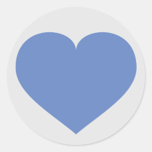 Baby Blue Heart Classic Round Sticker