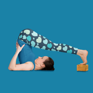 Baby Blue Hearts Leggings