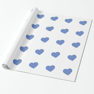 Baby Blue Hearts Wrapping Paper