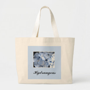 Baby Blue Hydrangeas Large Tote Bag
