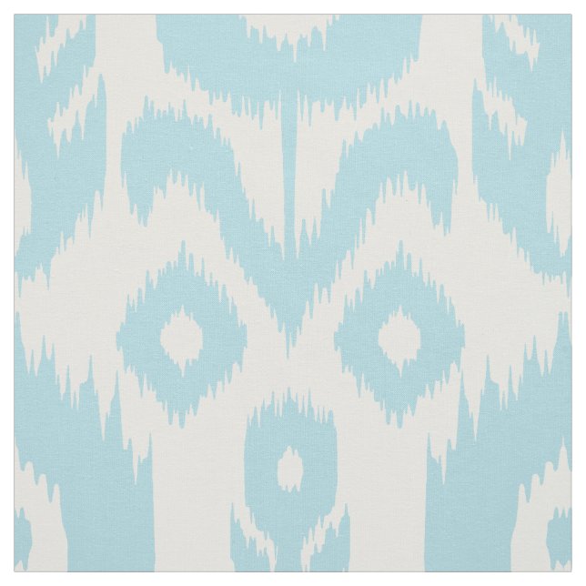 Baby Blue Ikat Pattern Fabric (Swatch)