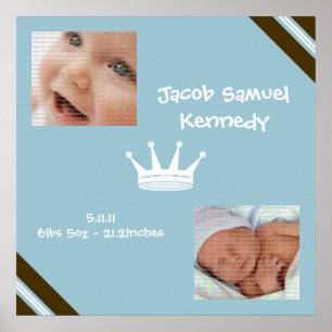 Baby Blue King Collage Wall Art Poster