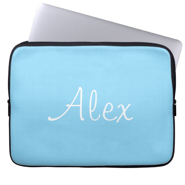 Baby Blue  Laptop Sleeve (Front)