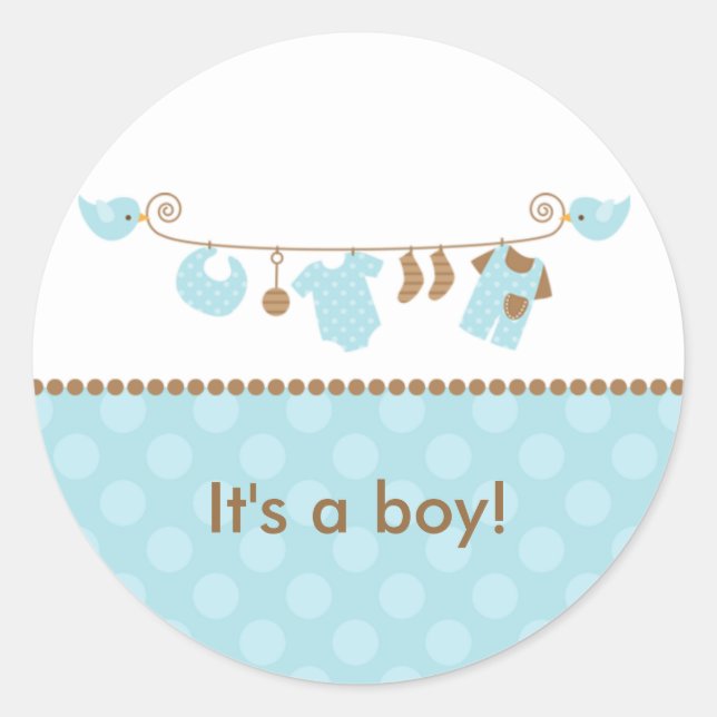 Baby Blue Laundry Line Stickers (Front)