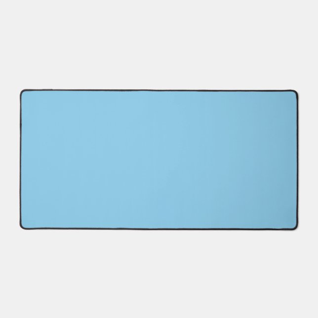 Baby Blue, Light Blue, solid, plain Blue,  Desk Mat (Front)