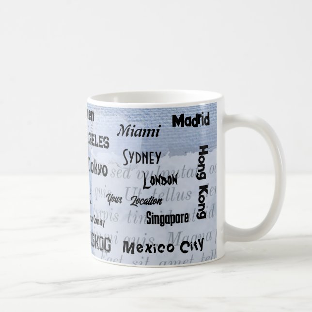 baby blue Mega city  Coffee Mug (Right)