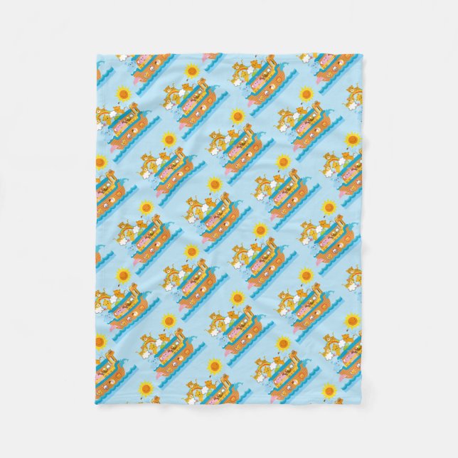 Baby Blue Noah’s Ark Fleece Blanket (Front)
