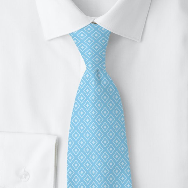 Baby Blue Notched Diamond Tie (Creator Uploaded)