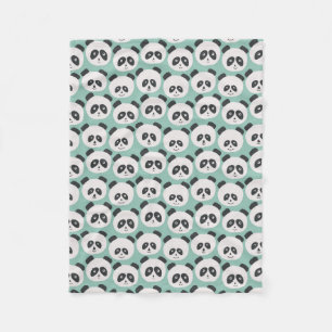Baby Blue Panda Bear Fleece Blanket