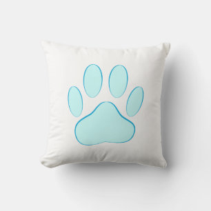 Baby Blue Pawprint Cushion