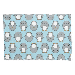 Baby Blue Penguin Pattern Pillowcase
