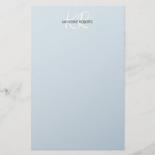 Baby Blue Personalised Stationery Paper
