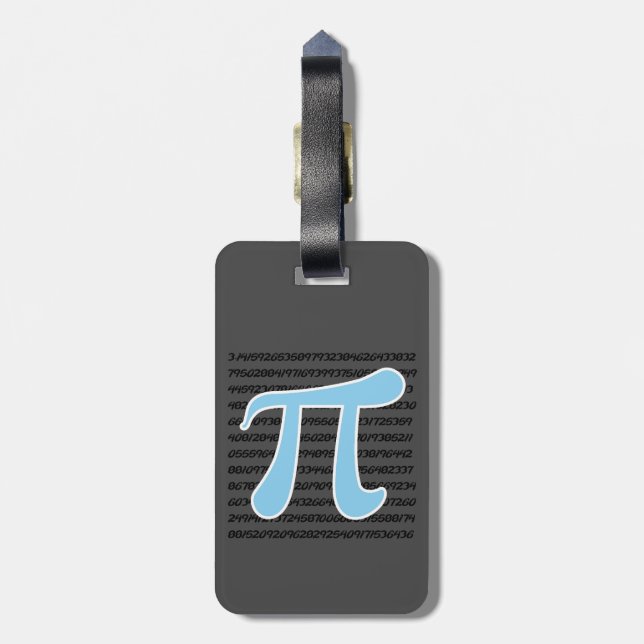 Baby Blue Pi Symbol Luggage Tag (Back Vertical)