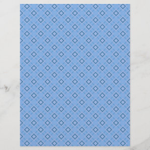 Baby Blue Plaid & Squares Scrapbook Craft Paper