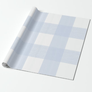 Baby Blue Plaid Wrapping Paper